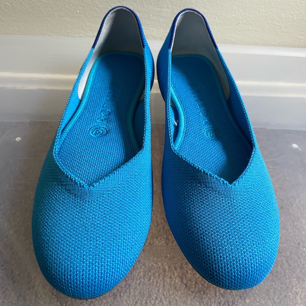 Peacock Rothy’s flats size 7.5